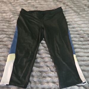 Tangerine Black and Blue Athletic Leggings
